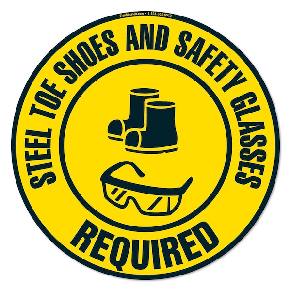 Steel Toe Shoes And Glasses 16in Non-Slip Floor Marker, 12PK, 16 in L, 16 in H, FD-2-C-16-12PK-99885